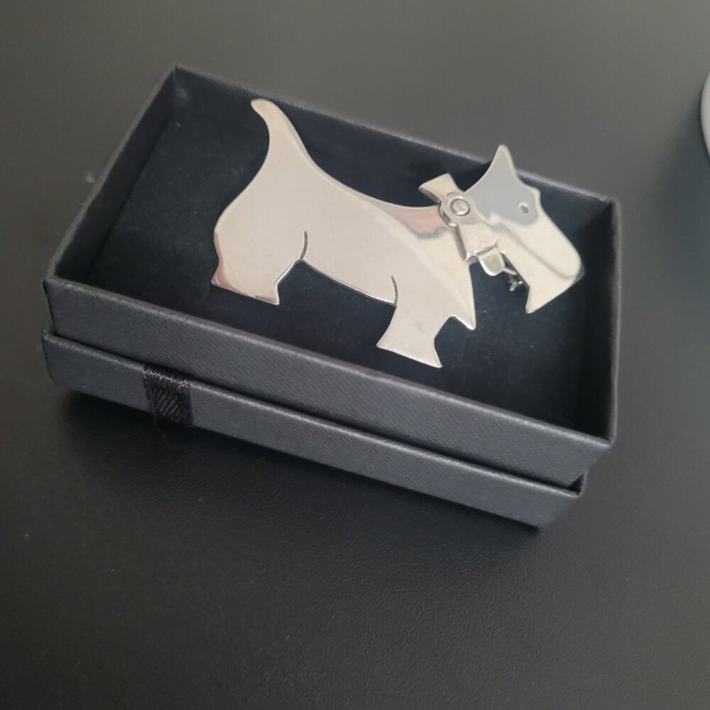 Scottie Terrier Dog Vintage Pin Sterling Silver Taxco Dog Lover Brooch